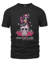 Sugar Skull Fight Breast Cancer Awareness Like A Girl