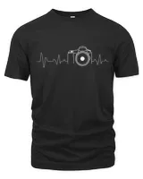 Photographer T-Shirt Gift Idea HeartBeat Photography Camera T-Shirt