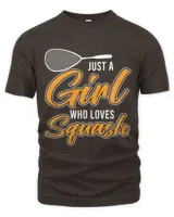 Womens Girl Who Loves Squash Player Match Indoor Tennis Court Coach