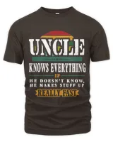 Family Shirt Uncle knows everything Sun VINTAGE For Men