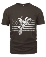 Motocross Biker USA Dirt Bike Rider Patriotic Biker Motocross American Flag