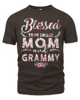 Mother Grandma Womens Blessed To Be Called Mom And Grammy Mothers D 516 Mom Grandmother