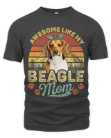 Womens Vintage Awesome Like My Beagle Mom Dog Mom