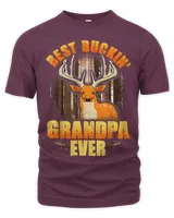 Mens Buckin Grandpa Ever Deer Hunting Fathers Day