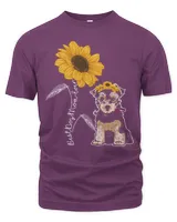 Cute Yorkshire Terrier Dog Sunflower Best Dog Mom Ever Gifts for Women and Girl