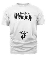 Womens Mom Soon To Be Mommy 2022 Mother Pregnant Kids Mother's Day T-Shirt