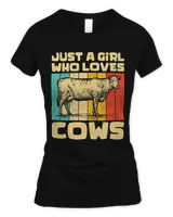 Vintage Cows Lovers Just A Girl Who Loves Cows