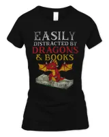 Easily Distracted By Dragons And Books Bookworm Book Dragon