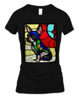Chihuahua Stained Glass Pop Art 2