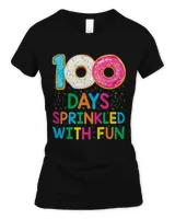 Funny 100 Days Sprinkled with Fun Donut School Teacher Kids