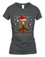 Ugly Sweater Christmas Cocker Spaniel Santa Hat Pajama Xmas