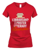 Librarian Job Tee Funny Literary Rockstar Shirt for Librarians