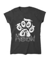 Meow Shirt for Cat Lover White QTCAT081222A7