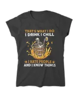 Skull I Drink I Chill I Hate People