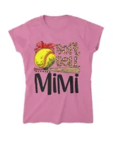 Women Mothers Day Softball Mimi Leopard