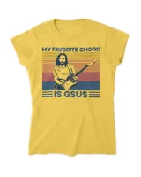 My Favorite Chord Is Gsus Jesus Playing Guitar Vintage T Shirt