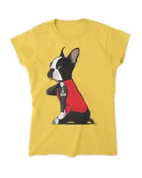 Boston Terrier I Love Dad Tattoo Shirt Funny Boston Terrier T Shirt