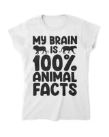 My Brain Is 100 Animal Facts Animal Lover Animal Keeper