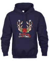 Christmas Poinsettia Flowers Reindeer Family Matching Group