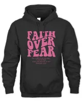 Faith Over Fear Christian Hoodie Bible Verse Aesth