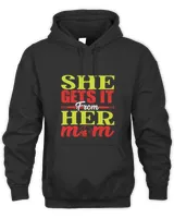 She Gets It From Her Mom Funny Softball Gift Shirt T-Shirt