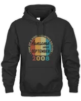 Vintage One Of A Kind Awesome Since September 2008 Birthday Gift 2485 T-Shirt