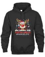 Christmas School Nurse Life Reindeer Lights Xmas Pjs Holiday247