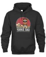Womens Yorkie Dad Dog Apparel Yorkshire Terrier Owner for Men V-Neck T-Shirt