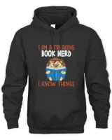 Funny Book Nerd Shirt Hedgehog Shirt Books Shirt Saying Gift