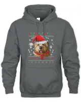 Ugly Sweater Christmas Norfolk Terrier Santa Hat Pajama Xmas