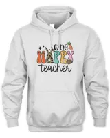One Hoppy Teacher Hoodie, Teacher Easter Hoodie, Hip Hop Bunny Teacher Hoodie, One Happy Teacher Easter Hoodie