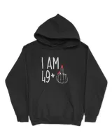 I Am 49 Plus 1 Middle Finger Funny 50th Women's Birthday T-Shirt