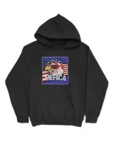 Funny Merica Bald Eagle USA American Flag 2Sunglasses Gift