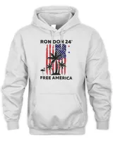 Trump DeSantis 2024 Ron Don 24′ American Flag Flamingo Stars Shirt