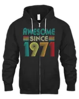 Awesome Since 1971 51st Birthday Gifts 51 Years Old Vintage T-Shirt