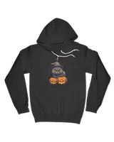 Halloween Black Cat Witch Hat Pumpkin Costume Scary Moon Cat T-Shirt