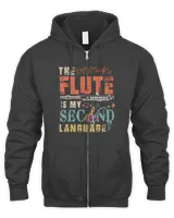 Vintage The Flute Is My Second Language Instrumentalist