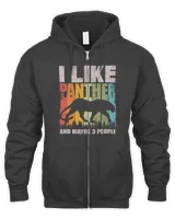Panther Gift Funny I Like Panther and Maybe Like 3 Peoples Vintage Retro