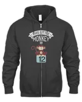 This Little Monkey Is One Year To Twelve Years Birthday T-Shirt