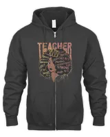 Black Woman Teacher Afro Shirt Black History Month Melanin 1