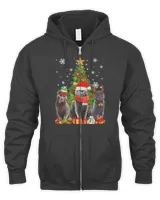 Cute Christmas Russian Blue Cat Santa Reindeer Xmas Cat 106