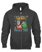 Vintage Smoke And Hang With My Shiba Inu Funny Smoker Weed