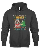 Vintage Smoke And Hang With My Shih Tzu Funny Smoker Weed