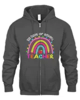 Cute Rainbow 100 Days Of School Teacher Lover 100th Day