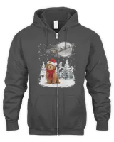 Goldendoodle Dog Under Moonlight Snow Christmas Pajama 7