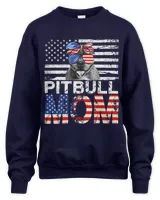 Womens Cool Pitbull Mom USA Flag Patriotic Mothers Day