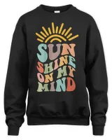 Sun Shine On My Mind With Word On Back Trendy Hoodie Sweater