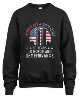Vintage – 20 Years Honor And Remembrance September 11 Patriot Day Hoodie