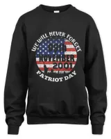 We Will Never Forget 9.11 Patriot Day American Flag Hoodie
