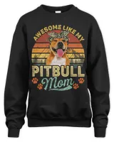 Womens Vintage Awesome Like My Pitbull Mom Dog Mom